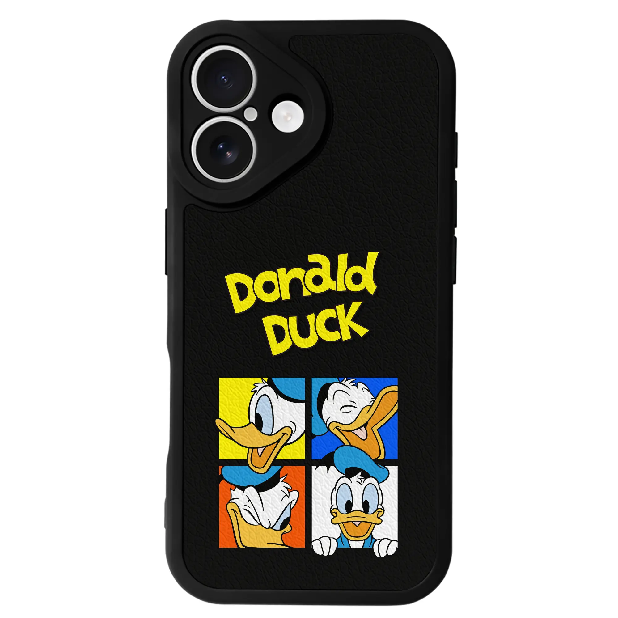 ミッキーマウス（Mickey Mouse） グッズ ドナルドダック（Donald Duck） - IPhone 16シリーズ対応 ・ シリコンスマホケース ・ レザー調 ・ 高精度フィット ・ 耐衝撃 ・ ワイヤレス充電対応 ・ 精密カット